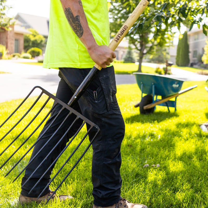 Gemplers 10-Tine Mulch Fork with 33"L Wood Handle