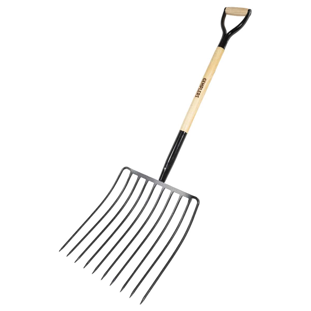 Gemplers 10-Tine Mulch Fork with 33"L Wood Handle