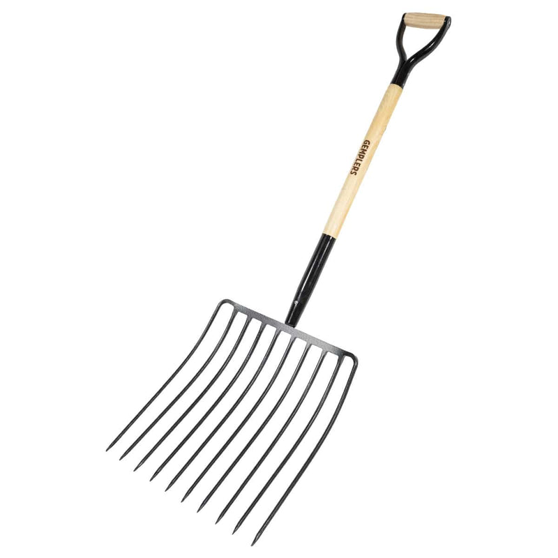Gemplers 10-Tine Mulch Fork with 33"L Wood Handle