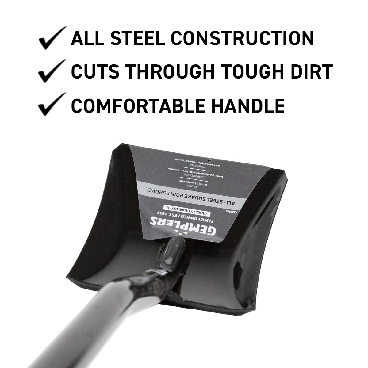 Gemplers All-Steel Square Point Shovel