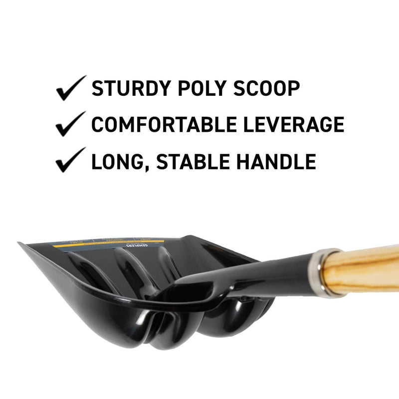 Gemplers Long-Handled Poly Scoop Shovel