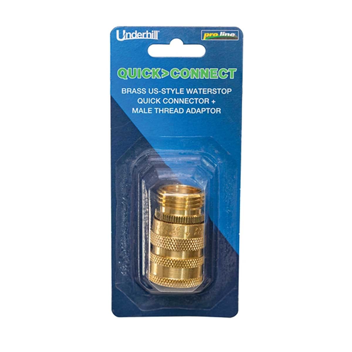 Underhill ProLine Male Thread Waterstop Quick Connector | 3/4"