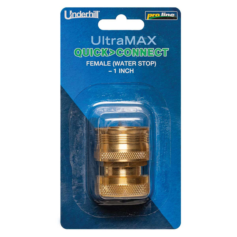 Underhill UltraMax High Flow Female Thread Waterstop Quick Connect | 1"