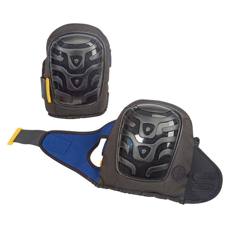 Premium Flat Cap Gel Knee Pads | Black Hard PE Cap