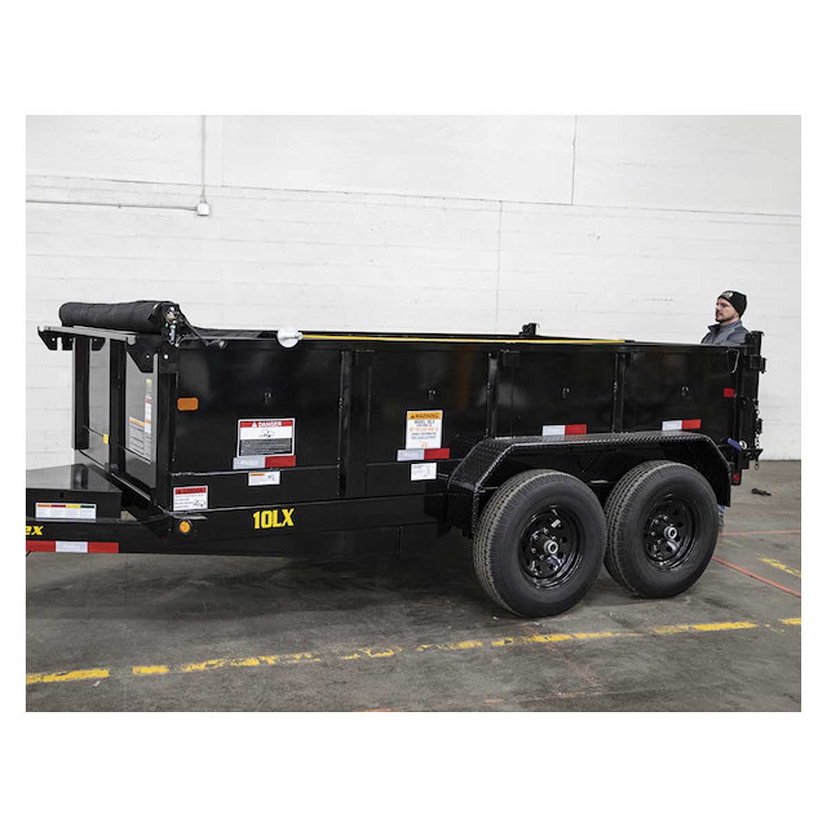 Buyers Products 102" Black Powder Coated Rear Anti-Sail Tarp Tension Bow Kit with Rollers