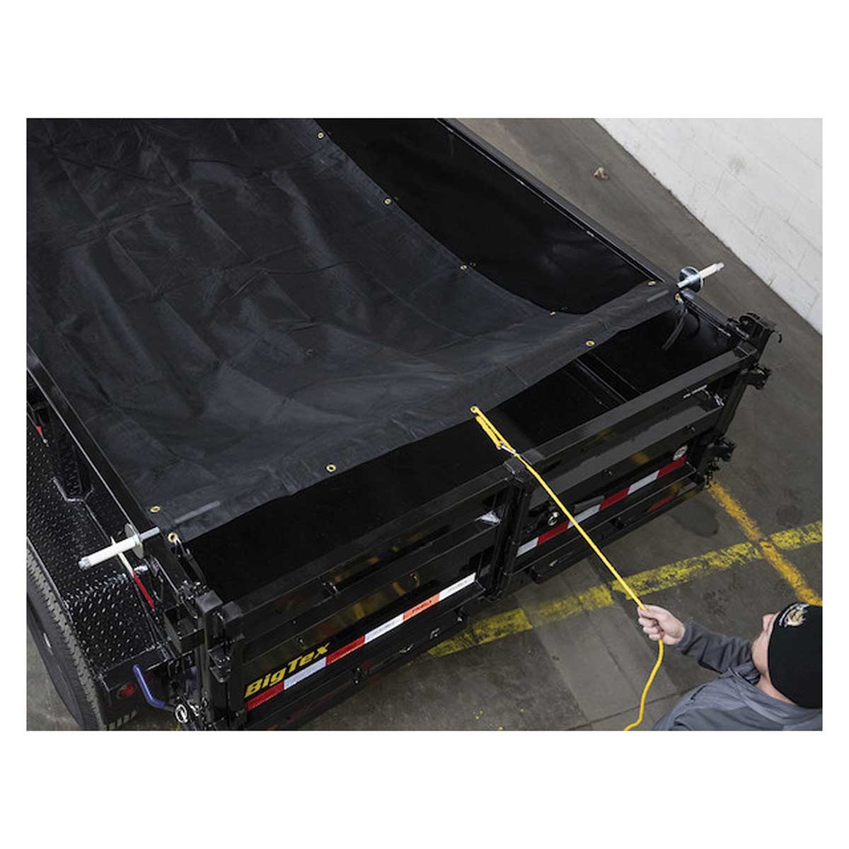 Buyers Products 102" Black Powder Coated Rear Anti-Sail Tarp Tension Bow Kit with Rollers