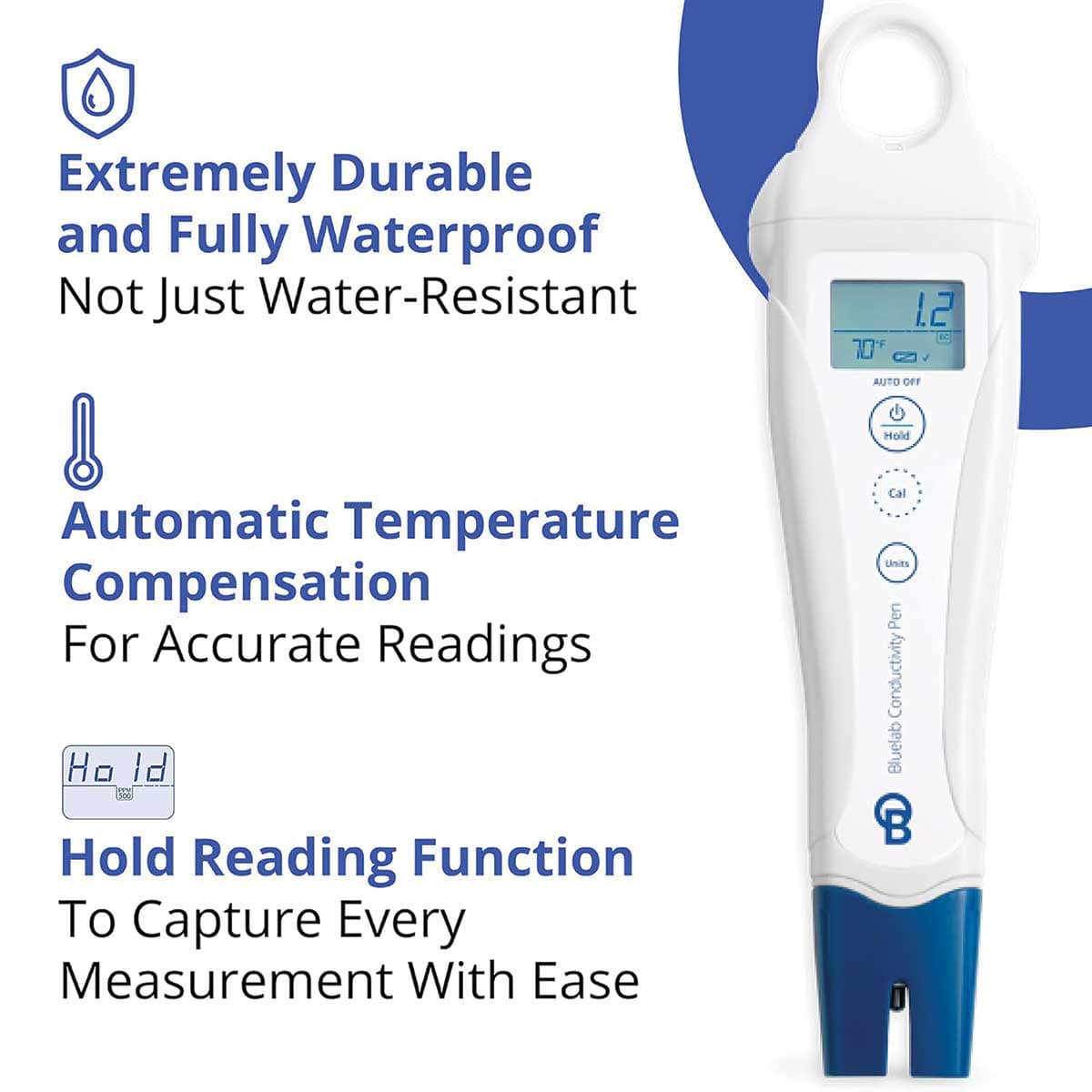 Bluelab Conductivity Pen | Conductivity & Temperature