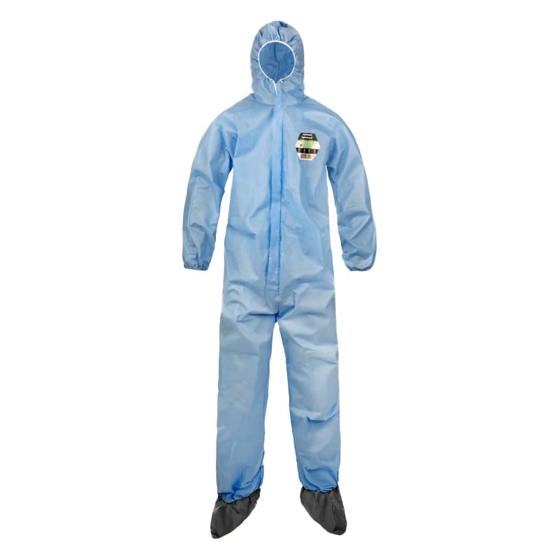 SafeGardÂ® SMMS Global Pattern Hooded Coveralls with Attached Boots