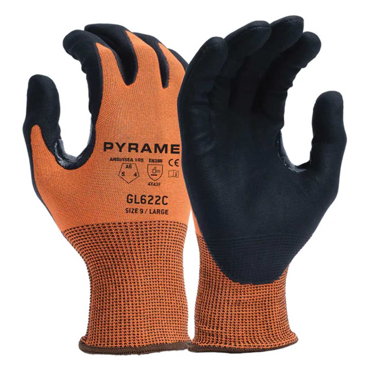 Pyramex 18-Gauge A6 Cut-Resistant Micro-Foam Nitrile Gloves