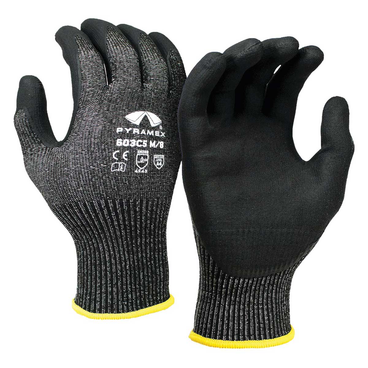 Pyramex 13-Gauge A4 Cut-Resistant Micro-Foam Nitrile Gloves
