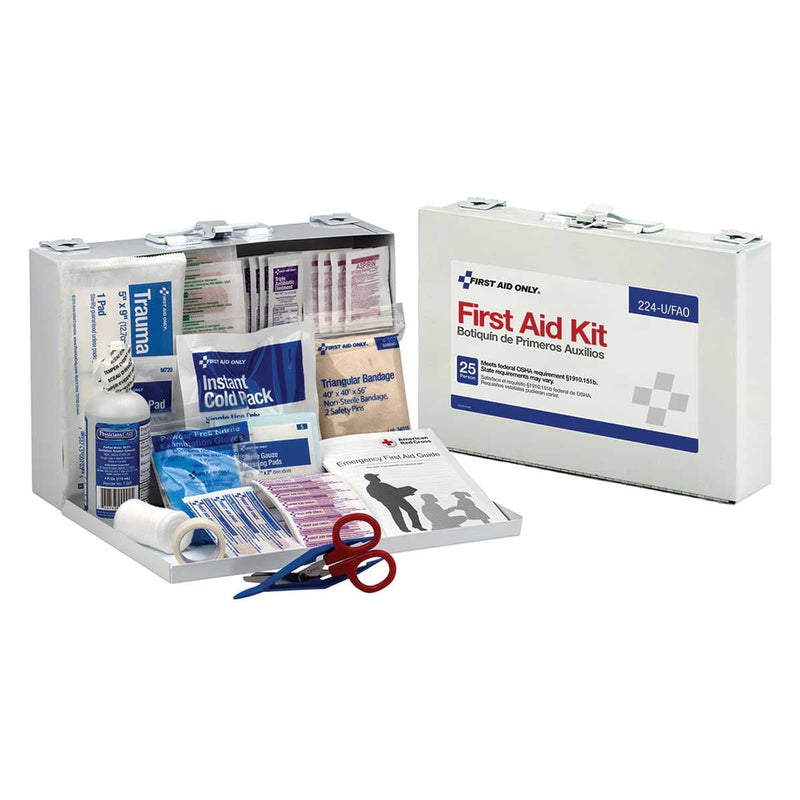 First Aid Only 25 Person Metal First Aid Kit