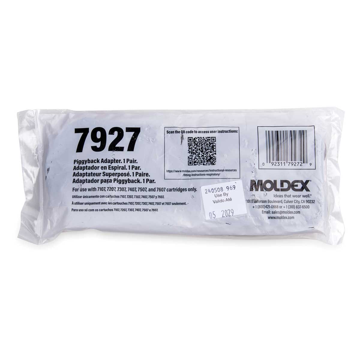 Moldex 7927 Semi-Rectangular Piggyback Adapter