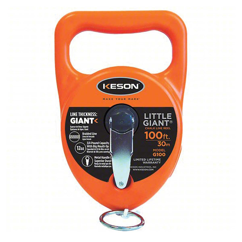 Keson Giant String Chalk Line Reel 100 ft.