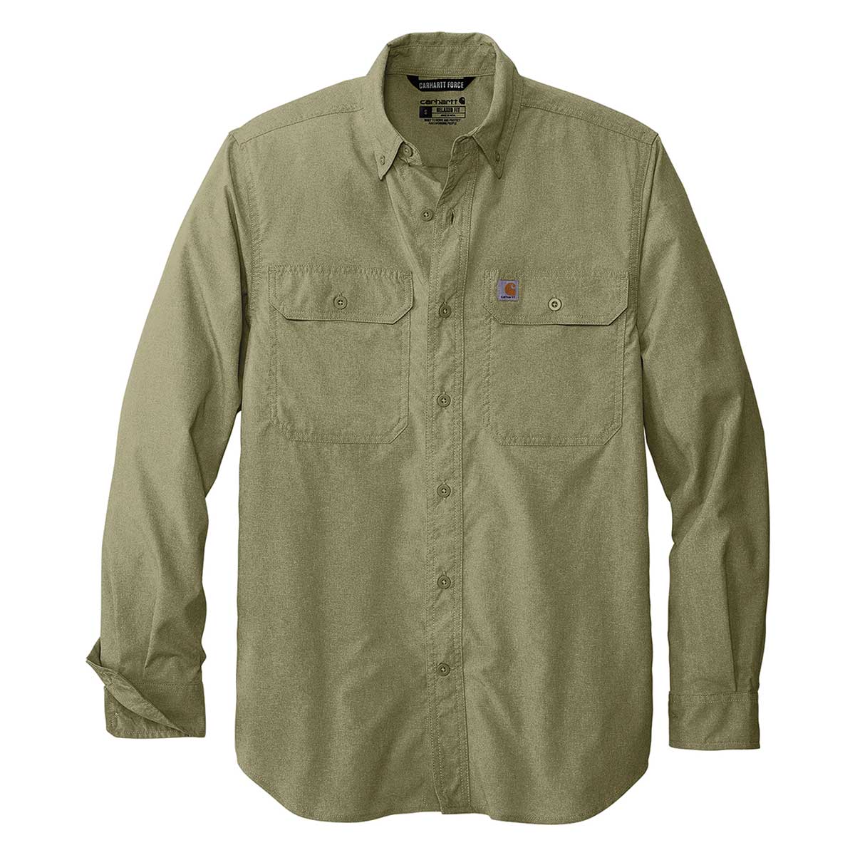 Carhartt Force Sun Defender Chambray Relaxed Fit Long Sleeve Shirt