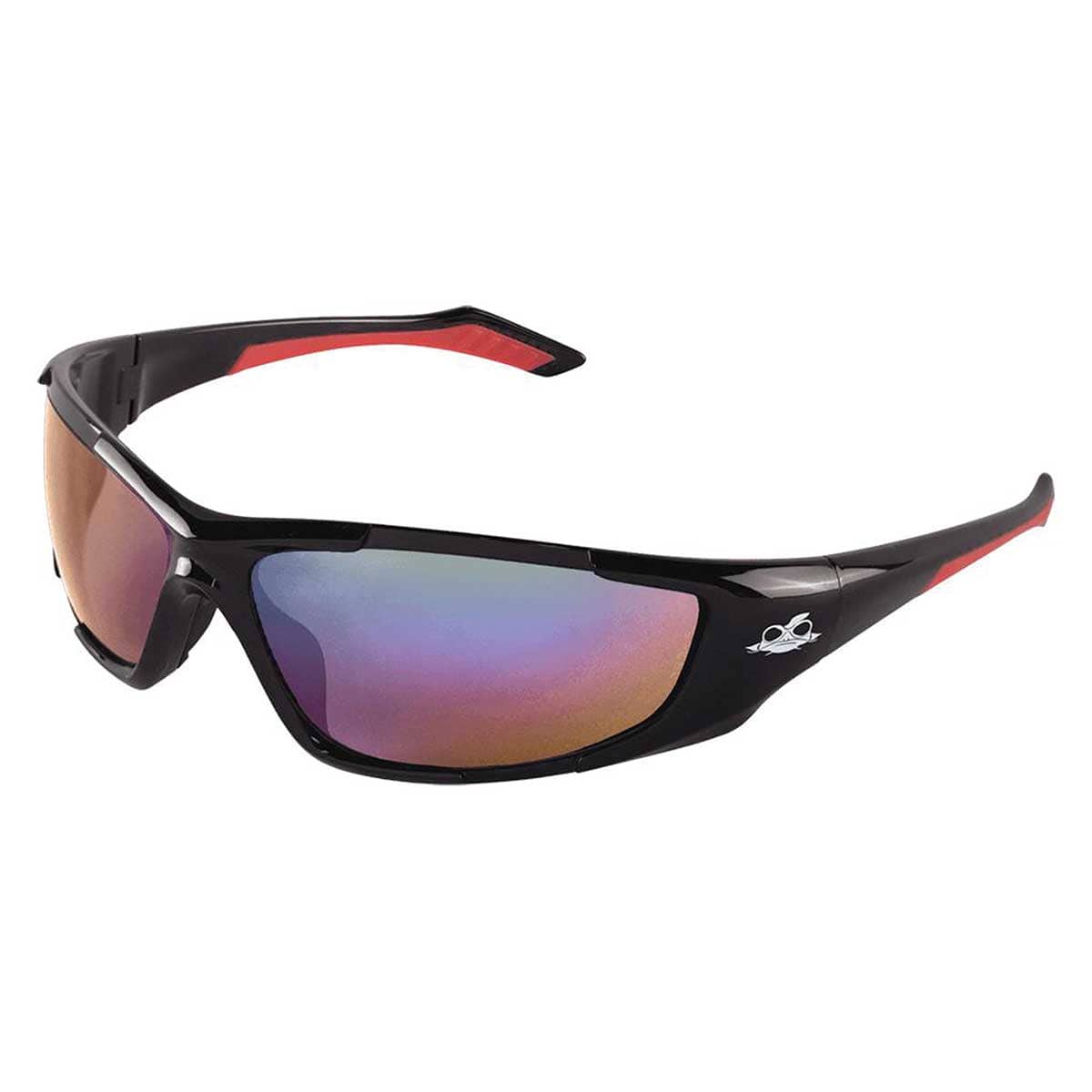 Javelin™ Green Mirror Polarized Safety Glasses | Shiny Black Frame