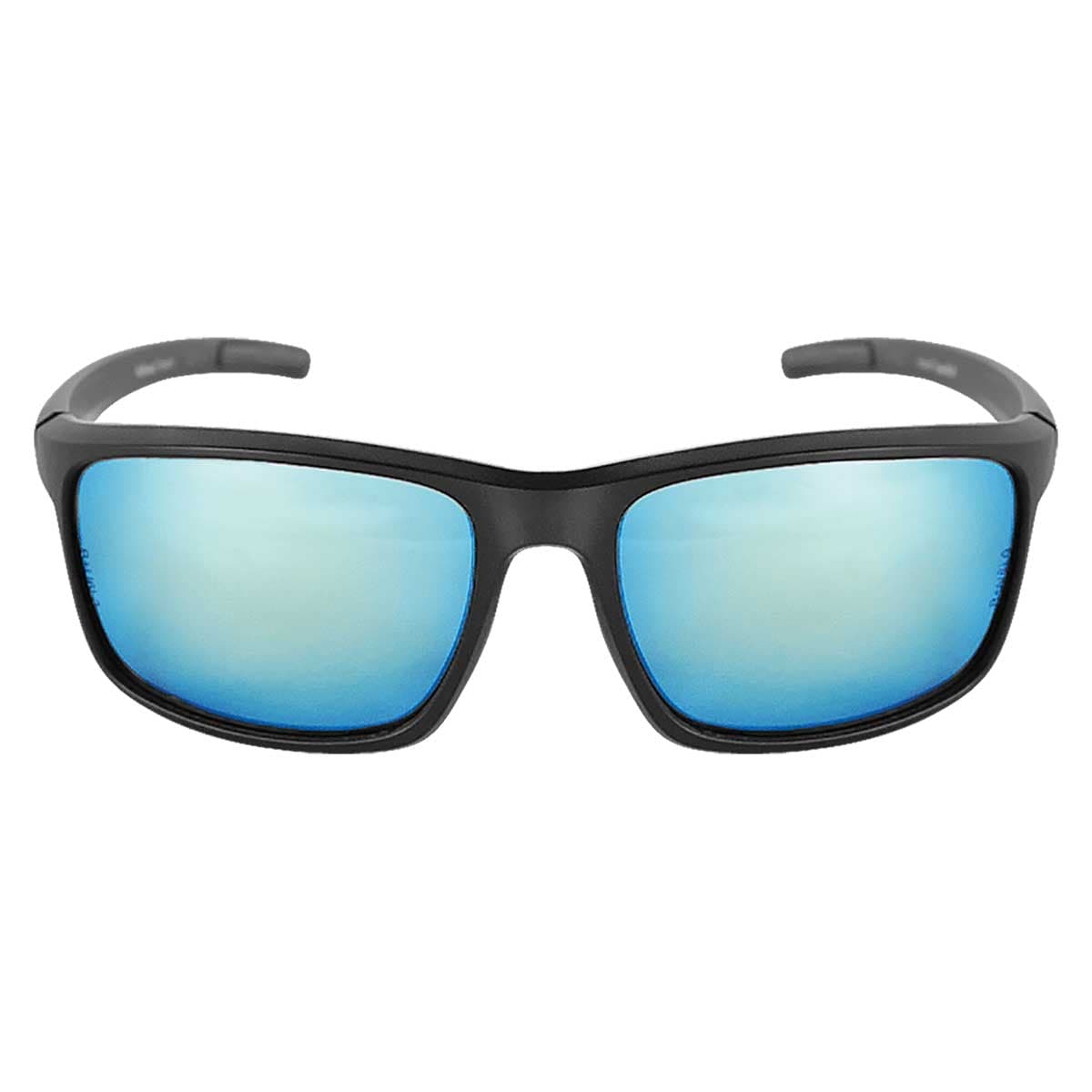 Pompano™ Ice Blue Mirror Performance Fog Technology Polarized Safety Glasses | Matte Black Frame