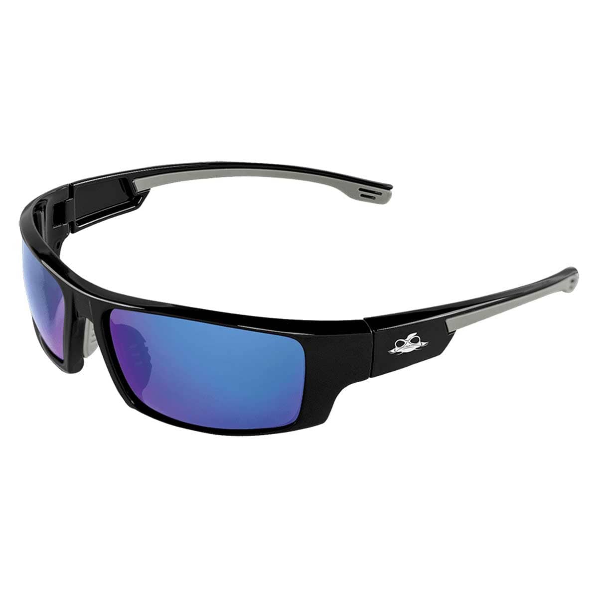 Dorado® Blue Mirror Performance Fog Technology Polarized Safety Glasses | Shiny Black Frame