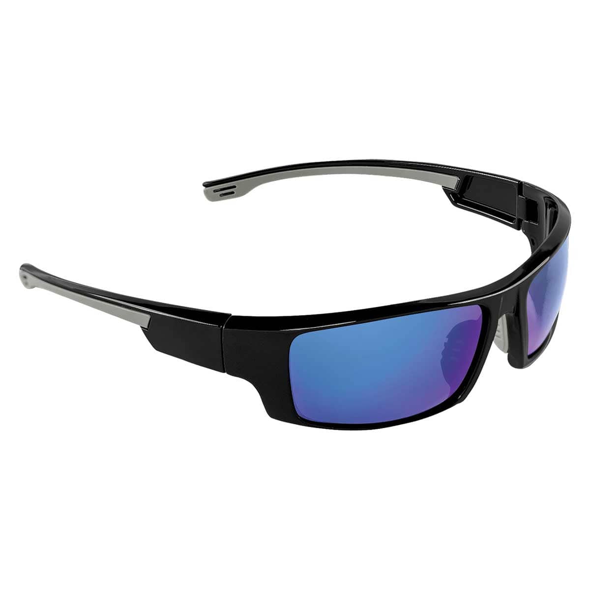 Dorado® Blue Mirror Performance Fog Technology Polarized Safety Glasses | Shiny Black Frame