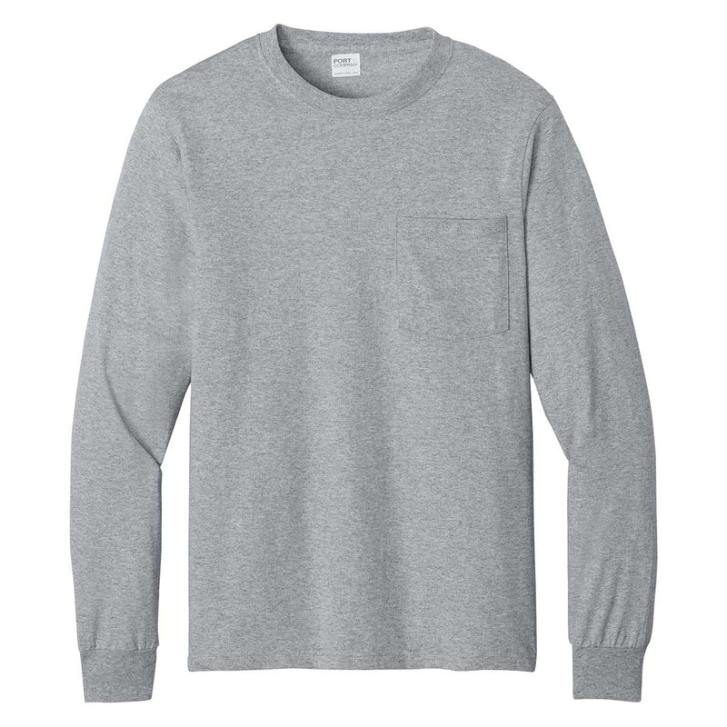 Port & Co Long Sleeve Pocket Tee