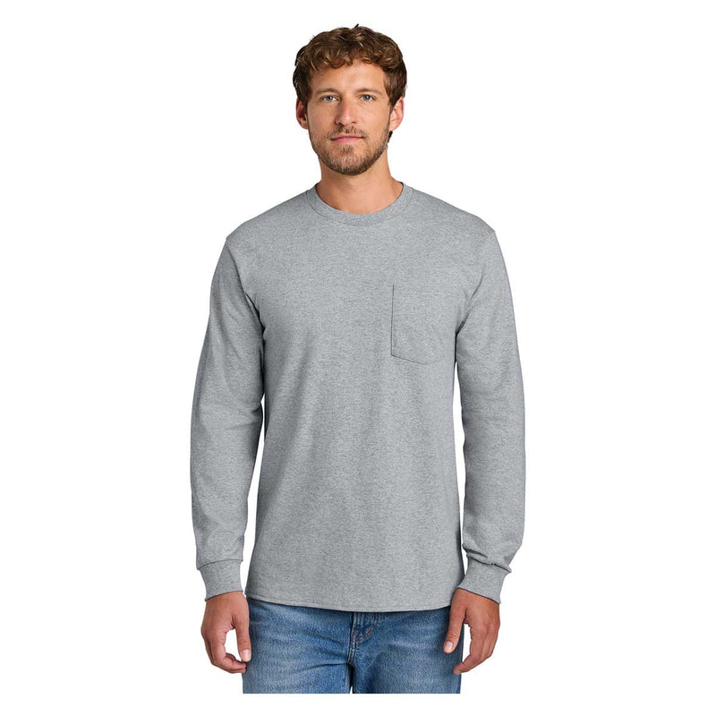 Port & Co Long Sleeve Pocket Tee