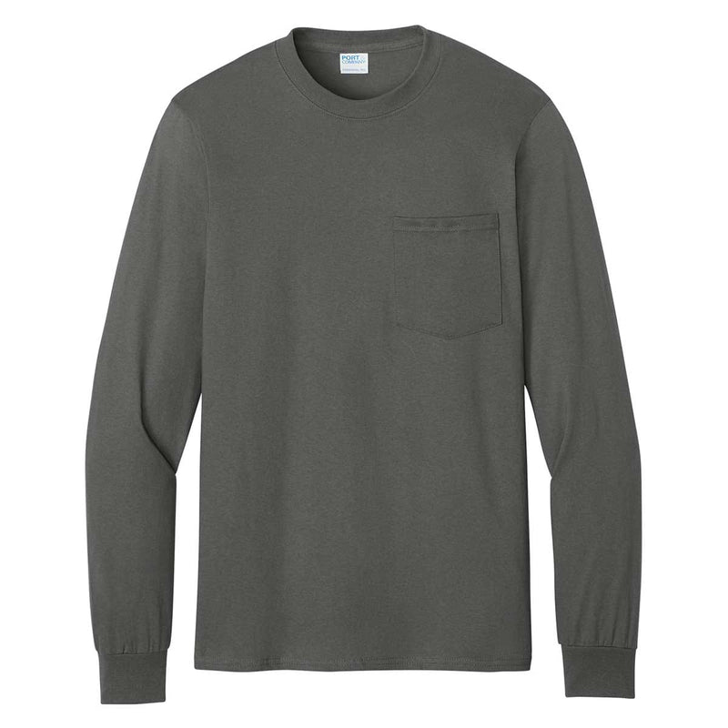 Port & Co Long Sleeve Pocket Tee