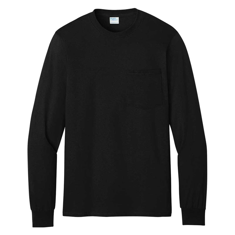 Port & Co Long Sleeve Pocket Tee