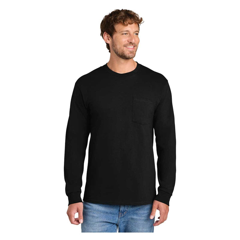 Port & Co Long Sleeve Pocket Tee