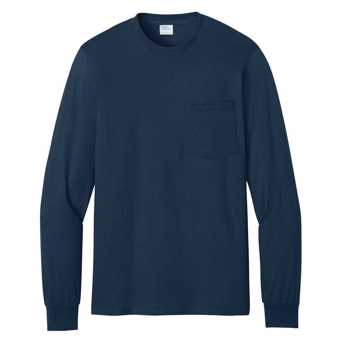 Port & Co Long Sleeve Pocket Tee