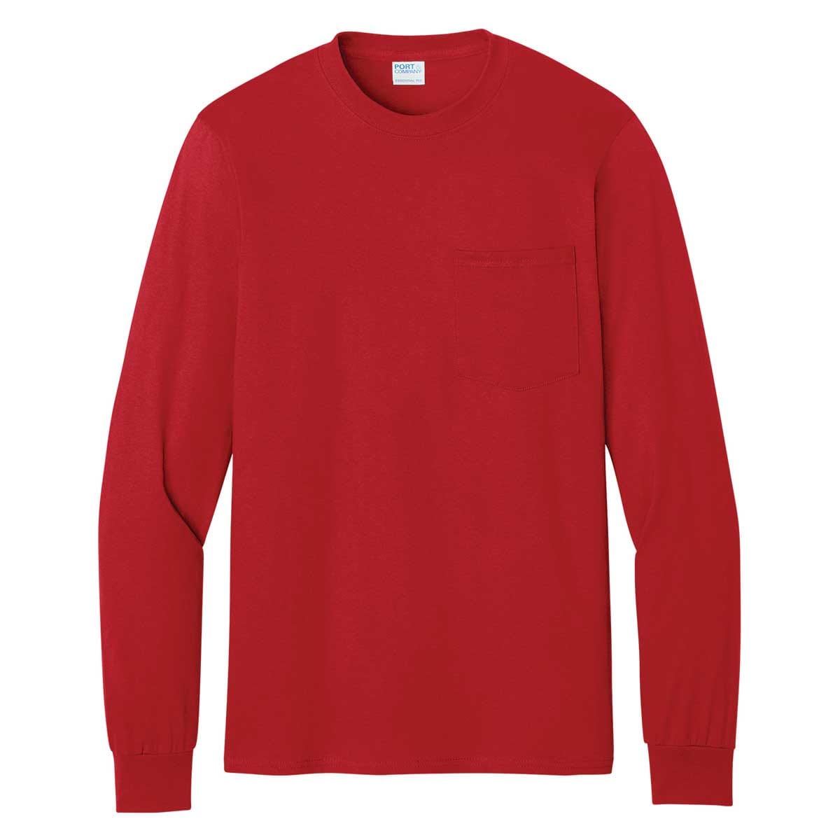 Port & Co Long Sleeve Pocket Tee