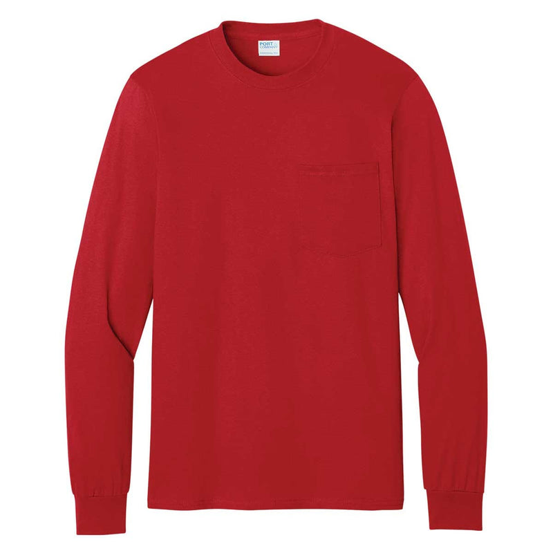 Port & Co Long Sleeve Pocket Tee