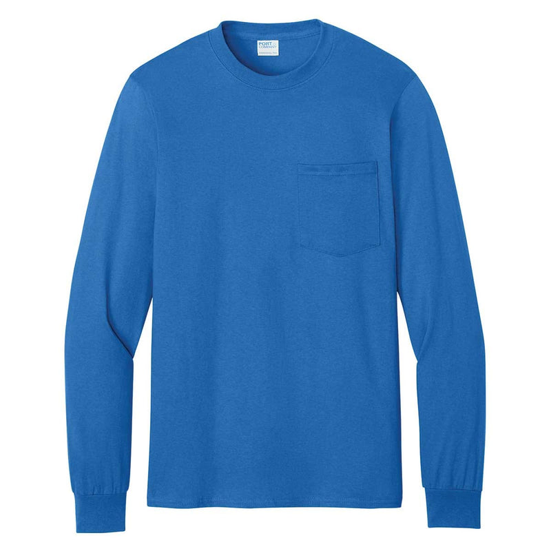 Port & Co Long Sleeve Pocket Tee