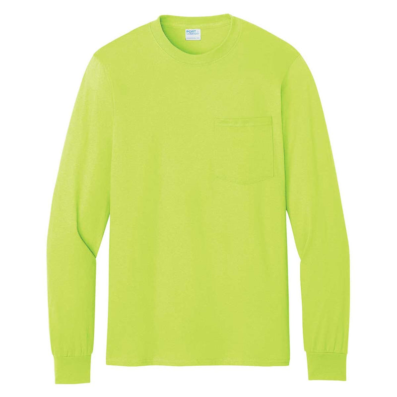 Port & Co Long Sleeve Pocket Tee