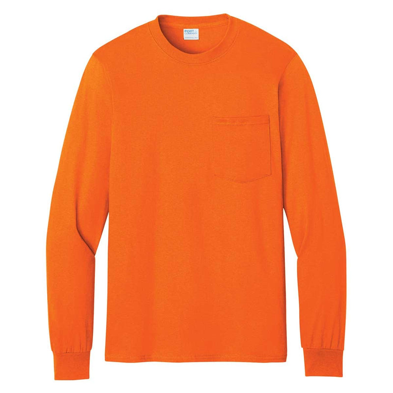 Port & Co Long Sleeve Pocket Tee