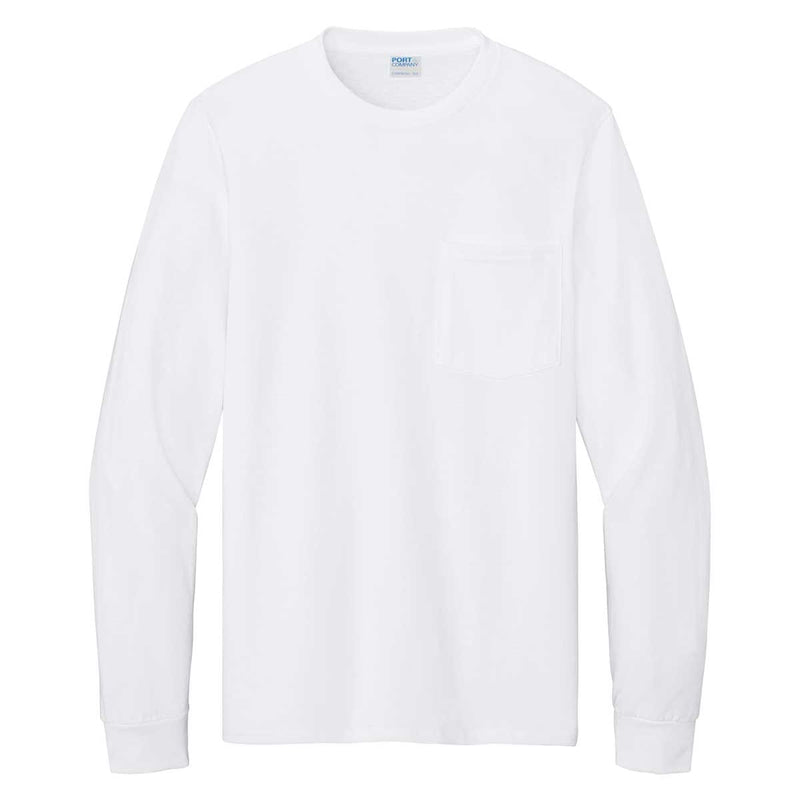 Port & Co Long Sleeve Pocket Tee