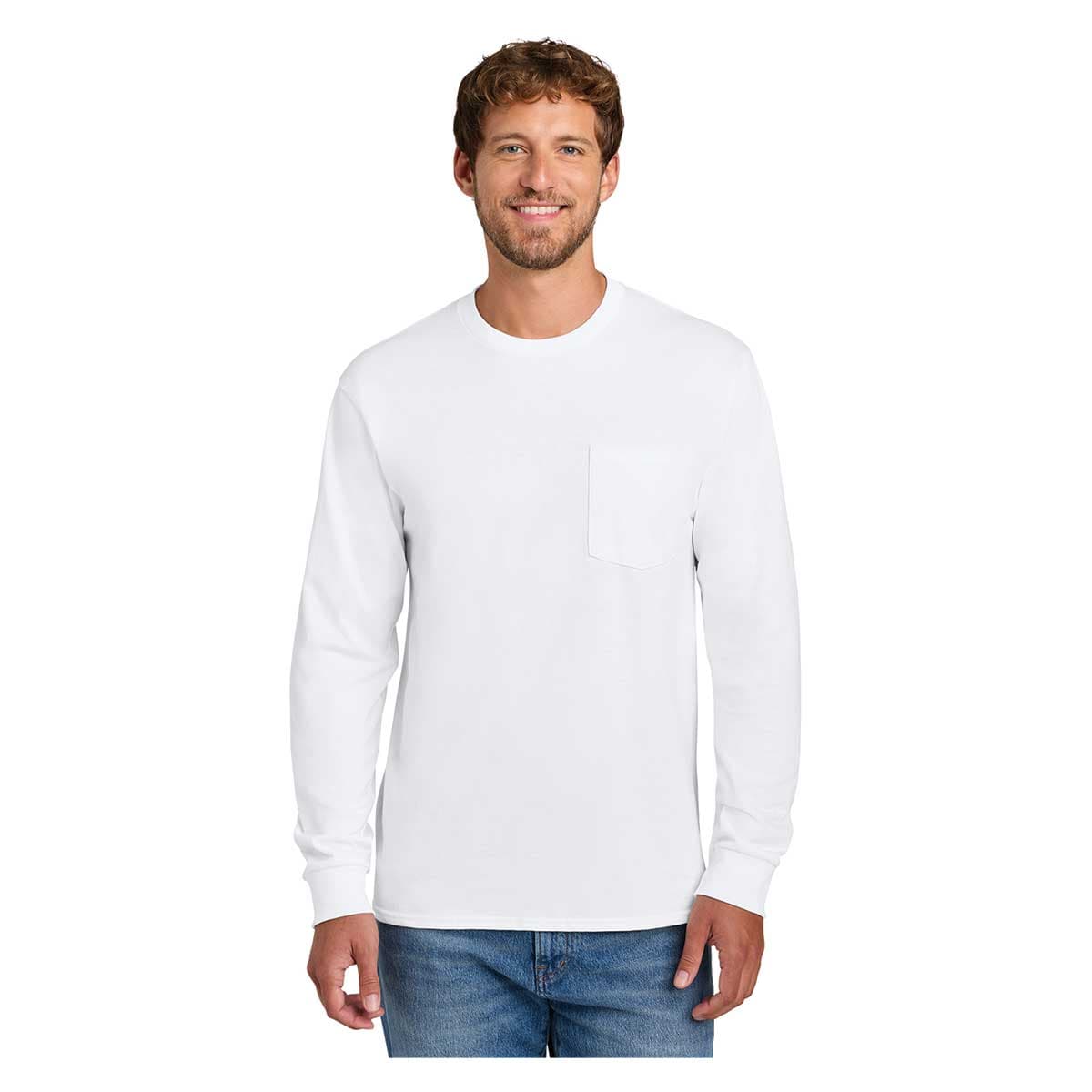 Port & Co Long Sleeve Pocket Tee