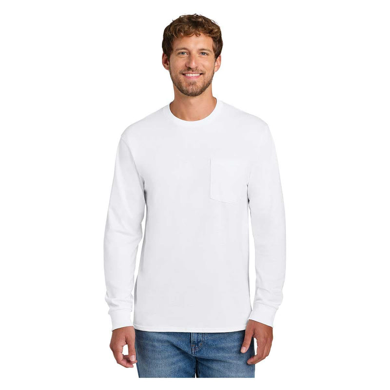 Port & Co Long Sleeve Pocket Tee