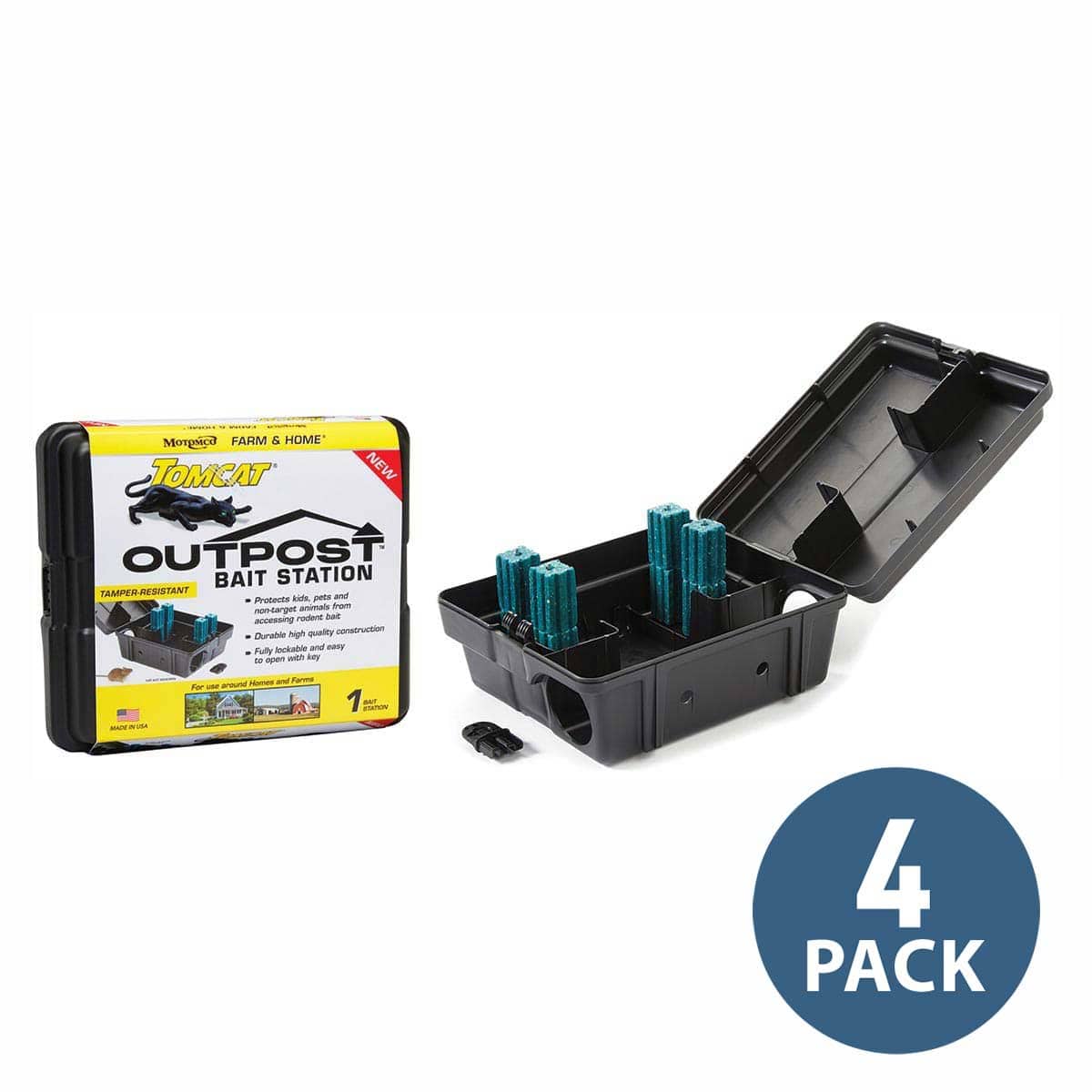 Tomcat Outpost Bait Station | 4 Pack