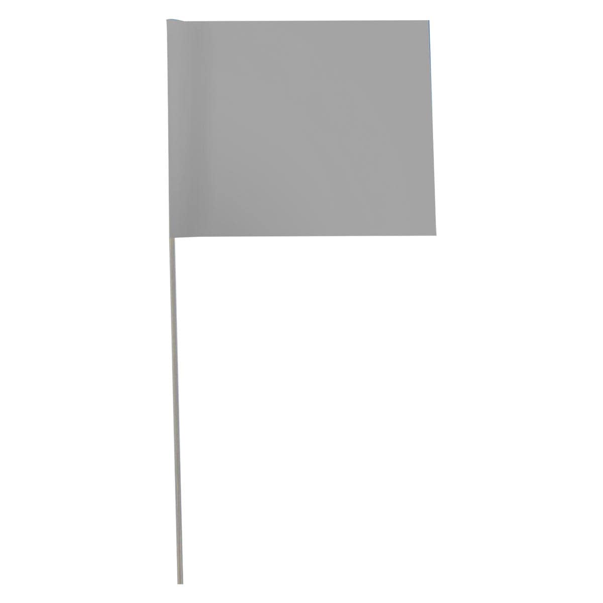 4" x 5" x 36" Sliver Vinyl Marking Flag, PK 100