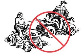 Don't drive ATV's, lawn mowers or other equipment while being distracted