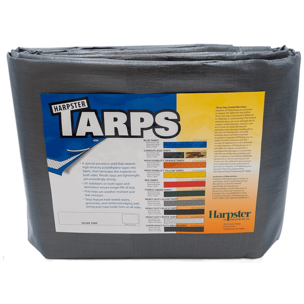 material tarp 12' x 30' Heavy Duty Silver Tarp
