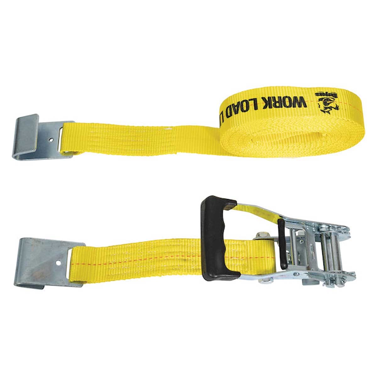 30' Commercial-Grade Ratchet Tie Down with Flat Hooks