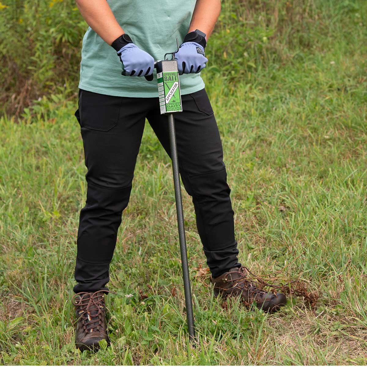 Gopher Bait Applicator In Use+++Gopher Bait Applicator In Use