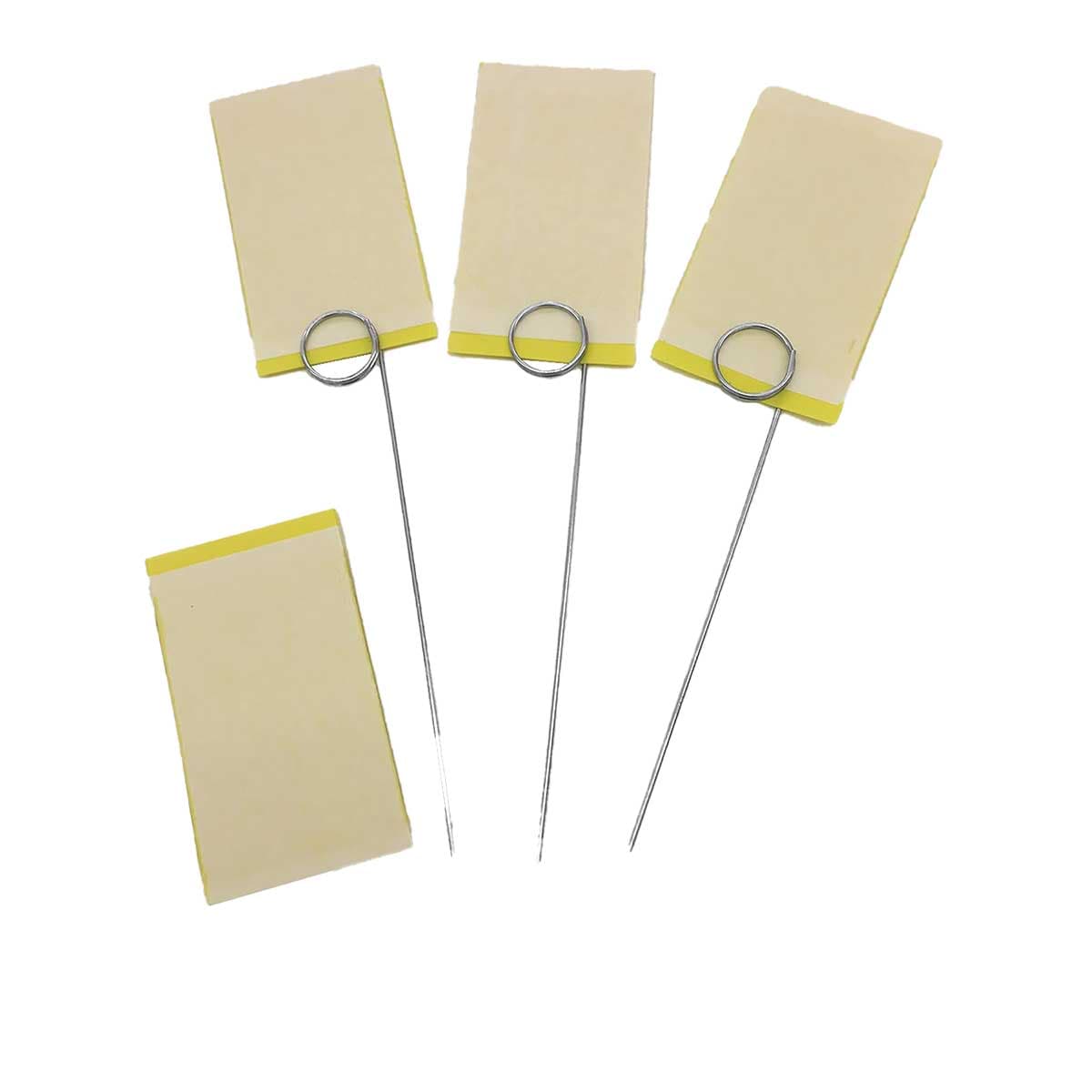 3" x 5" Yellow Sticky Cards and Wire Holders | 9 Pack