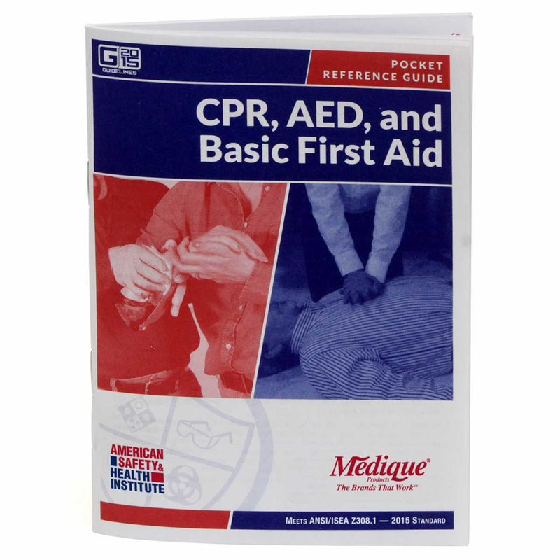Medique CPR, AED, and Basic First Aid Pocket Reference Guide