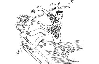 Wear rubber soled shoes