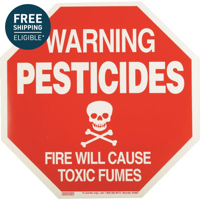 Gemplers Octagon Pesticide Warning Sign