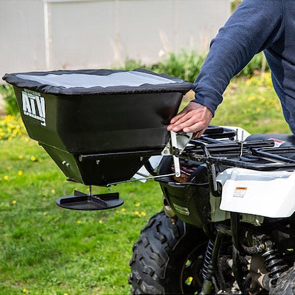 Buyers Products Horizontal Mount ATV Spreader, 100 Pound Capacity