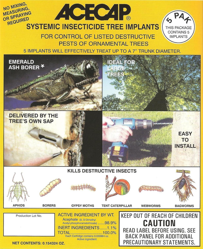 Acecap AC12X5 Systemic Insecticide Tree Implant | 5 Pack