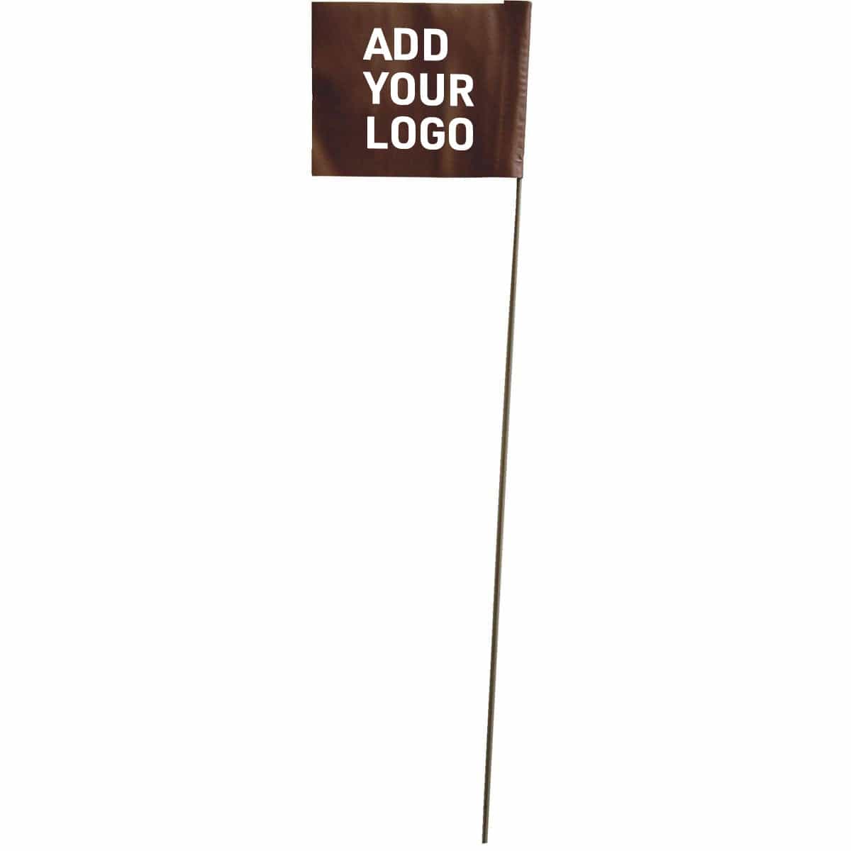 Custom Printed 2.5” x 3.5” Marking Flags with 21" Wire Stake | 1,000 Pack