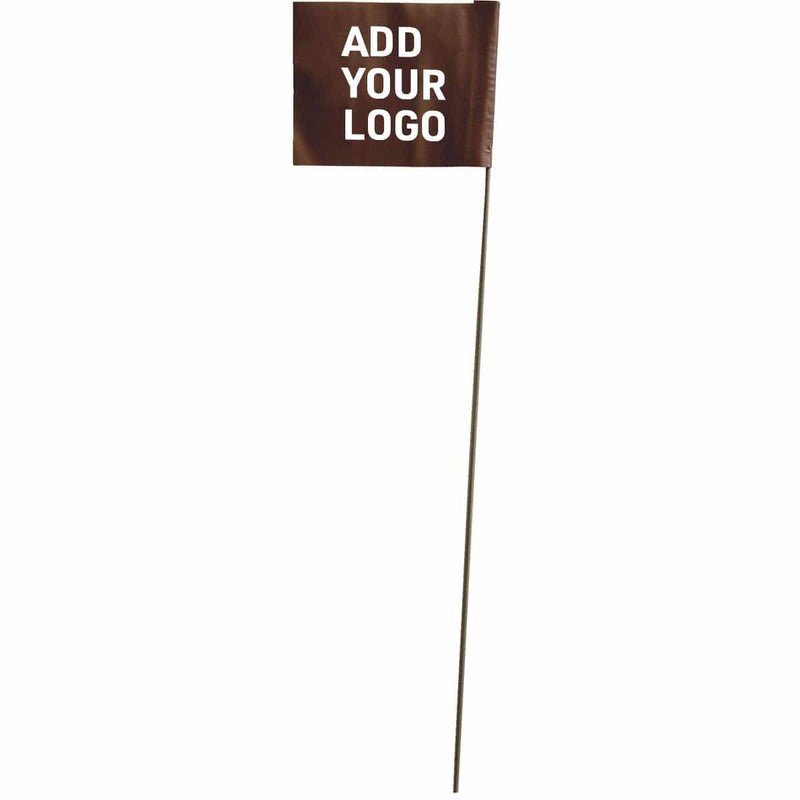 Custom Printed 2.5” x 3.5” Marking Flags with 21" Wire Stake | 1,000 Pack